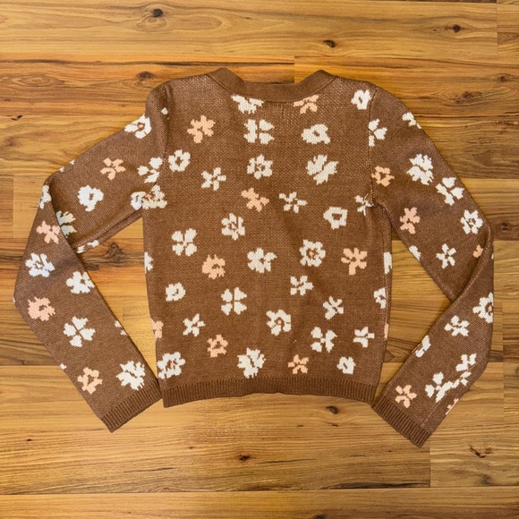 American Eagle Outfitters Brown Floral Cardigan - Picture 3 of 3